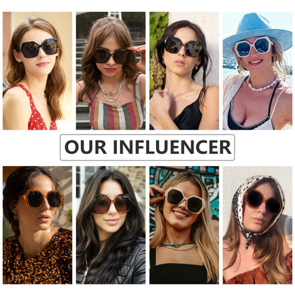 Butterfly Oversize Sunglasses Women Fashion Design Big Eyewear Shades for Ladies Uv400 Travel Sun Glasses