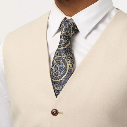 Men Vest Beige Single Button V Neck Solid Waistcoat For Wedding Birthday Banquet Party Business Work Daily Casual Men Suit Vest