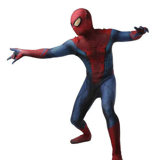 Halloween Men Adults TASM 1 Spider Cosplay Costume The Amazing SuperHero Zentai Suit Bodysuit Man Party Jumpsuit