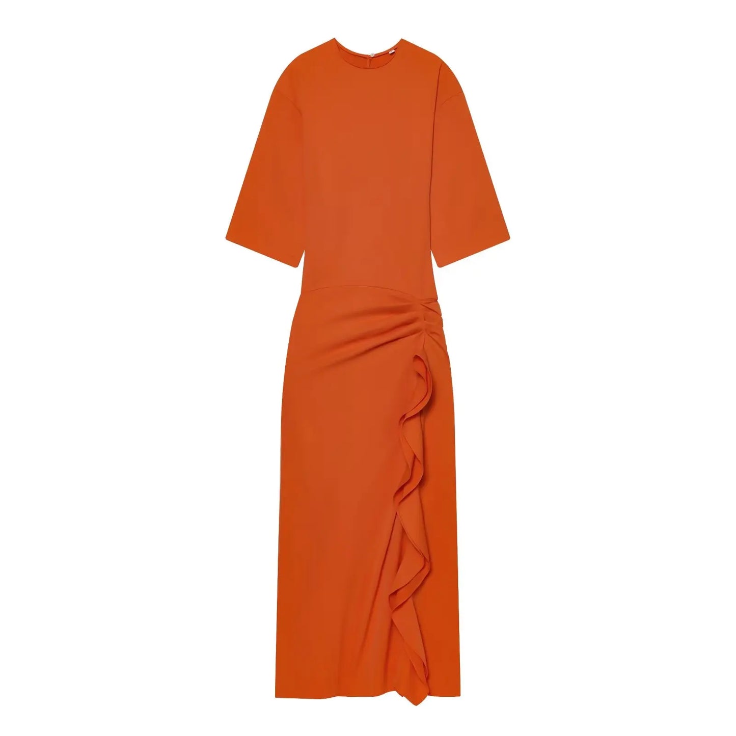 Women's Dress New Pleated Slit Midi Dress Spring Sexy Elegant Women's Long Dress