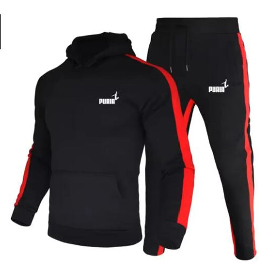 Special offer for the autumn 2025 men's sports suits. Men's two-piece outdoor sports outfit. Men's hooded sweatshirt. Fashionabl