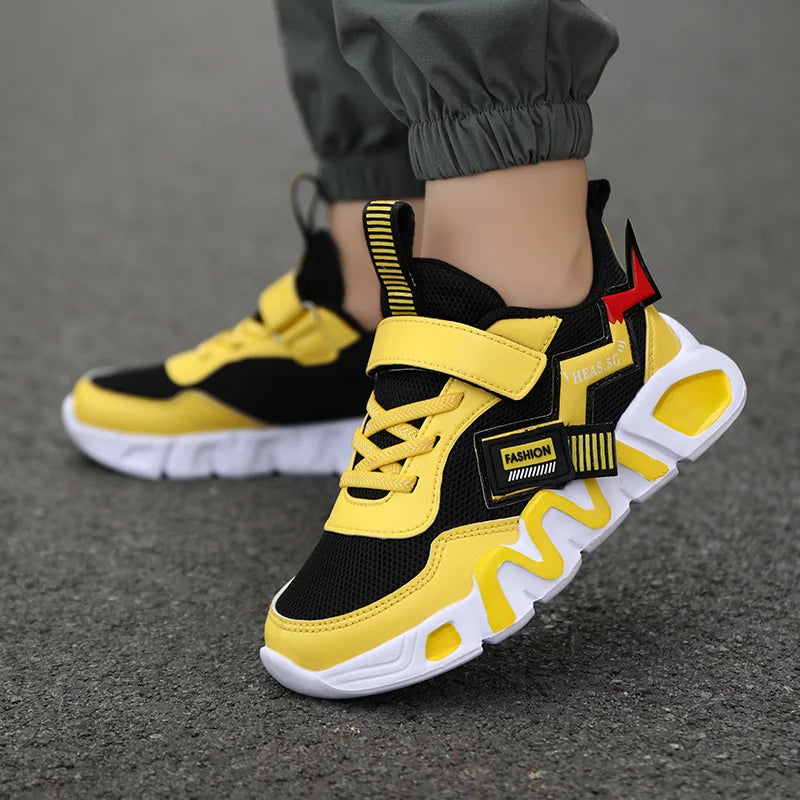 Cartoon Kids Boys Basketball Shoes Soft Sole Sneaker Outdoor Children Sports Running Shoes Non-slip Breathable Walking Sneaker
