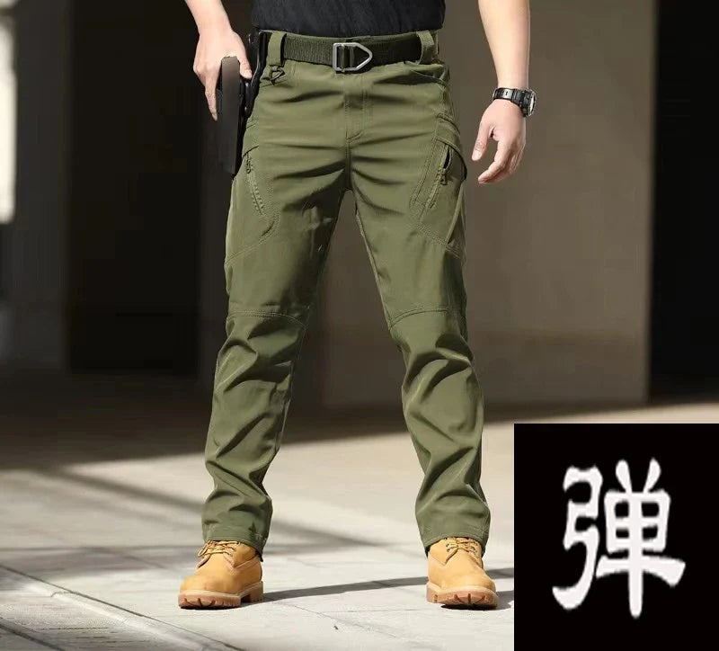 Men's Military Cargo Elastic Camping Hiking Trekking Climbing Outdoor Sports Trousers Spring Autumn Tactical Quick Dry Pants