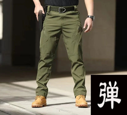 Men's Military Cargo Elastic Camping Hiking Trekking Climbing Outdoor Sports Trousers Spring Autumn Tactical Quick Dry Pants