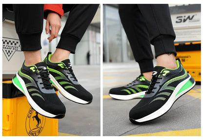 New 2024 Fashion Men Safety Shoes Steel Toe Sneakers Lightweight Anti-smash Anti-puncture Man Breathable Work Safety Boots