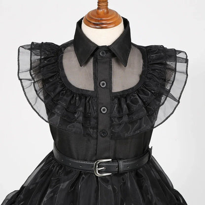 Black Princess Costume Girls Kids Black Gothic Dress