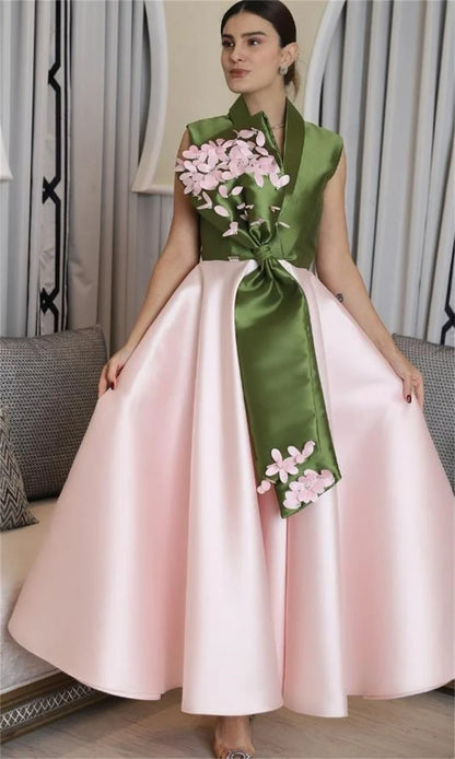 Customized Jiayigong  Exquisite Modern Style V-Neck Ball Gown Flowers Appliquess Bespoke Occasion Dresses