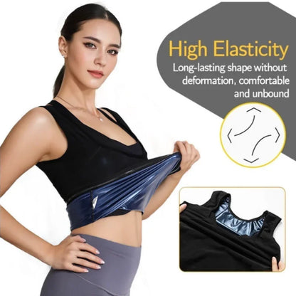 Suit for Women Body Shaper Heat Trapping Vest  Weight Loss Workout Shirt Tank Top Slimming Women Shapwear Training