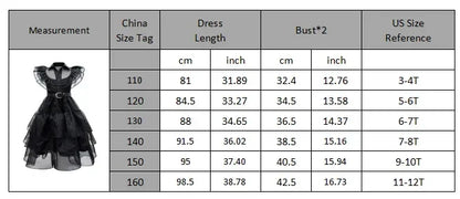 Black Princess Costume Girls Kids Black Gothic Dress