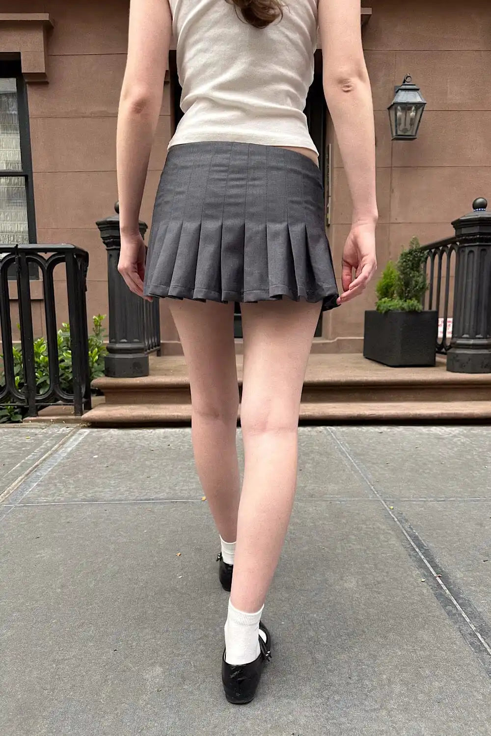 New Gray Pleated Mini Skirt Summer Sexy Low Waist Buttons A-line Short Faldas Women Preppy Style Sweet Cotton Skirts Y2l Clothes
