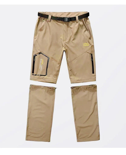 Men Summer UV-Proof Thin Pants SoftShell Outdoor Waterproof Camping Trekking Hiking Fishing Cycling Climbing Detachable Trousers