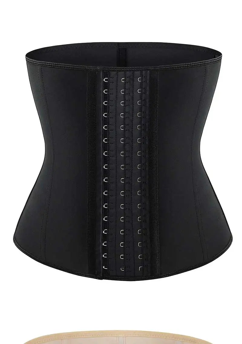 Waist Trainer corset Latex Women Plus Size Waist Cinchers Body Shaper Tummy Control  Fajas Colombianas with Hooks Slimming Belt