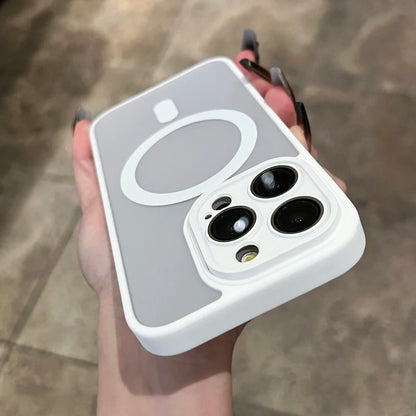 Matte For Magsafe Magnetic Case For iPhone 16 15 Pro Max 14 13 12 11 Frosted Translucent Wireless Charge Shockproof Bumper Cover