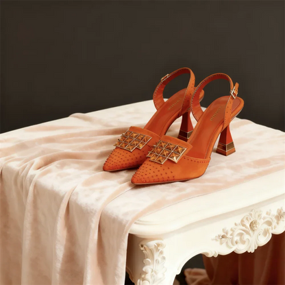 2026 High-heeled Sandals Rhinestone Embellished Pointed Toe Pumps for Women Wedding Party Dress Shoes