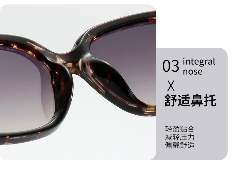 2025 New Rectangle UV400 Sunglasses Trendy and Fashionable Women Eyewear Luxury Small Gafas De Sol Sunglass Female Sun Glasses