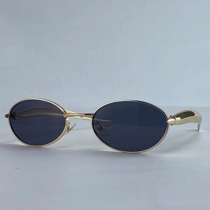 Sexy Small Oval Punk Sunglasses Women 2026 Luxury Vintage Steampunk Metal Frame Sun Glasses For Ladies Trendy Traveling Shades