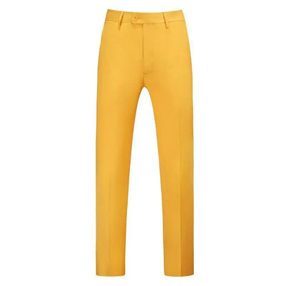 19 Colors High Quality Men's Solid Color Slim Fit Suit Pants Fashion Formal Business Social Groom Wedding High End Trousers