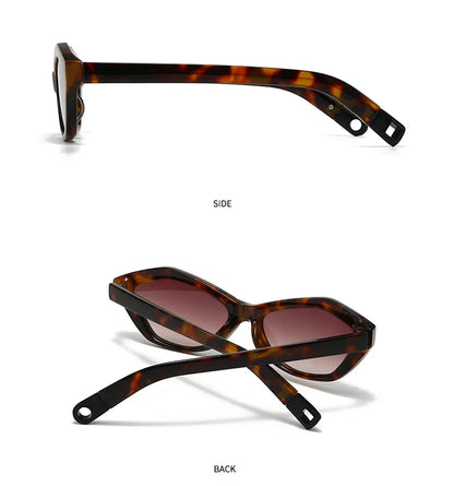 Fashion UV400 Cat Eye Sunglasses for Women Outdoor Stylish Retro Eyewear with Unique Temple Design Sun Glasses Gafas De Sol