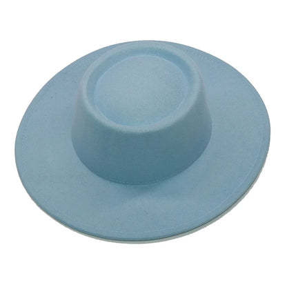 Fedora Hats Men Women 8.5CM Wide Brim Wool Felt Jazz Hats 2023 British style Dress Formal Panama Cap