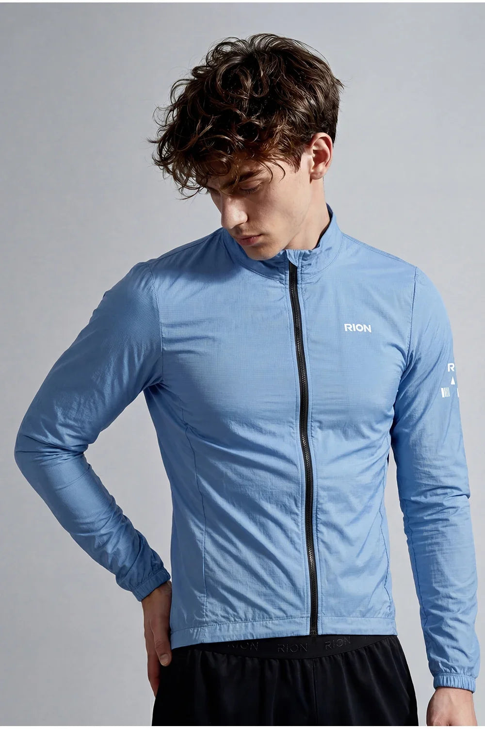 Men Long Sleeve Windbreaker Sports Trench Lightweight Windproof Hiking Fitness Bicycle Coat UPF 50+ Outdoor Outfit Packable