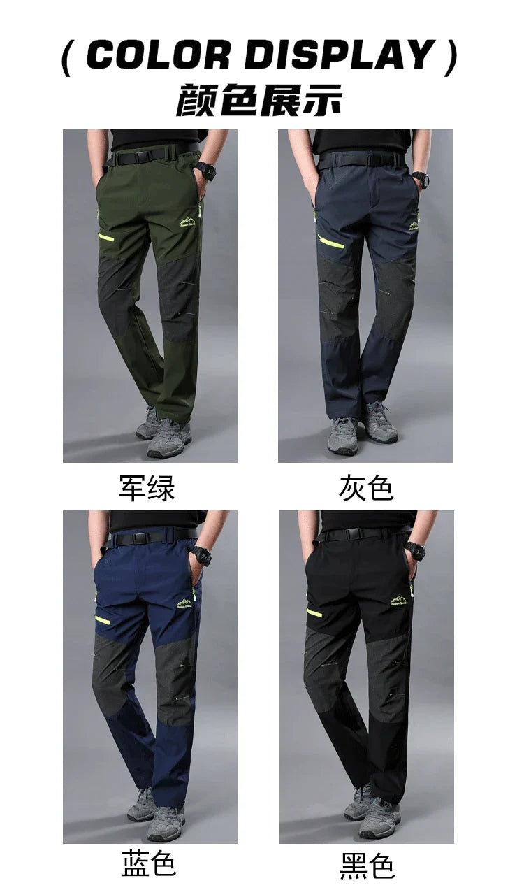 Free Belt Outdoor Cargo Pants Men Hiking Camping Quick Dry Pant Waterproof Elastic Spring Summer Climbing Trekking Trousers