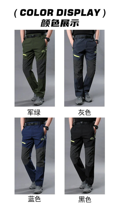 Free Belt Outdoor Cargo Pants Men Hiking Camping Quick Dry Pant Waterproof Elastic Spring Summer Climbing Trekking Trousers