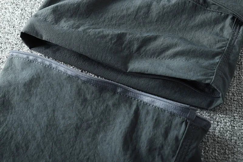 Men Quick-dry Outdoor Pants 2026 Spring Summer Thin Double-used Loose Pants Hiking Shorts Travel Climbing Fishing Trousers Women