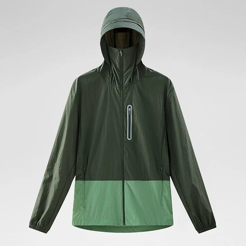 Unisex Waterproof Sun Protective Jacket UPF 50+ UV Blocking Quick-Dry Breathable Windbreaker for Hiking Camping Climbing