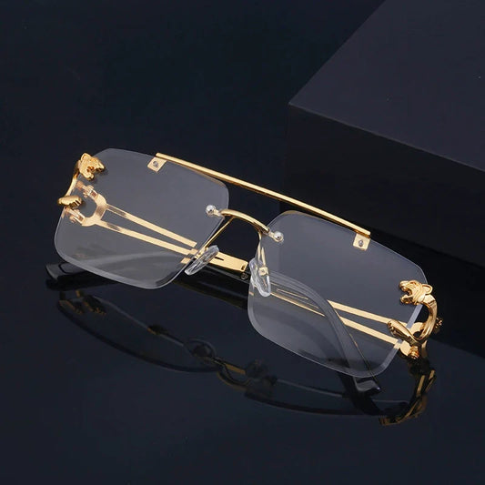 New Retro Rimless Sunglasses For Men Steampunk Sunglasses Women Punk Fashion Glasses Vintage Shades Gafas De Sol Sonnenbrill Sun