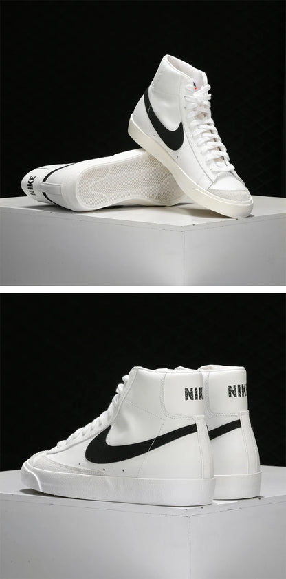 Official Authentic BLAZER MID '77 Men's and Women's Casual Comfortable Sneakers BQ6806-100