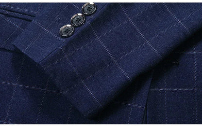 Brand Midlife Mans Blazers 2026 New Spring Autumn Plaid Design Casual Suit Men Classics Comfortable Suit Jacket Men
