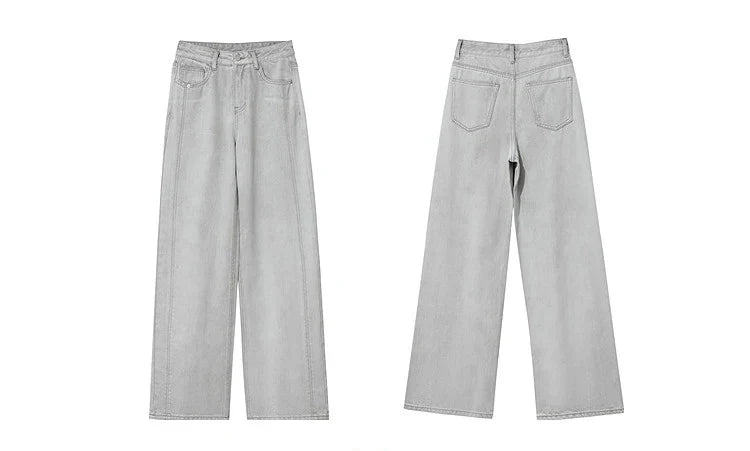 Women's Jeans 2026 Spring New Casual Solid Color Cotton Straight Women's Pants Versatile Long Denim Trousers 12621038