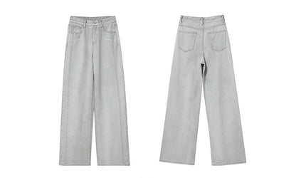 Women's Jeans 2026 Spring New Casual Solid Color Cotton Straight Women's Pants Versatile Long Denim Trousers 12621038