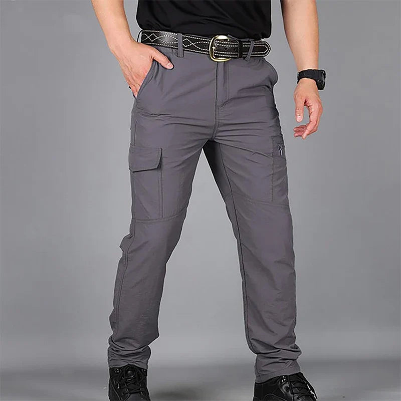Summer Casual Lightweight Army Military Long Trousers Male Waterproof Quick Dry Cargo Camping Overalls Breathable Tactical Pants