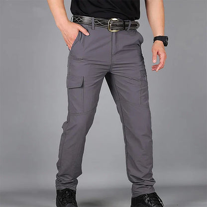 Summer Casual Lightweight Army Military Long Trousers Male Waterproof Quick Dry Cargo Camping Overalls Breathable Tactical Pants