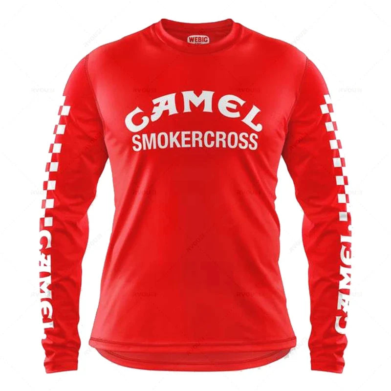 Camping Motorcycle Mountain Bike Team Downhill MTB Jersey Offroad Bicycle Locomotive Shirt Cross Country Fishing Hunting Clothes