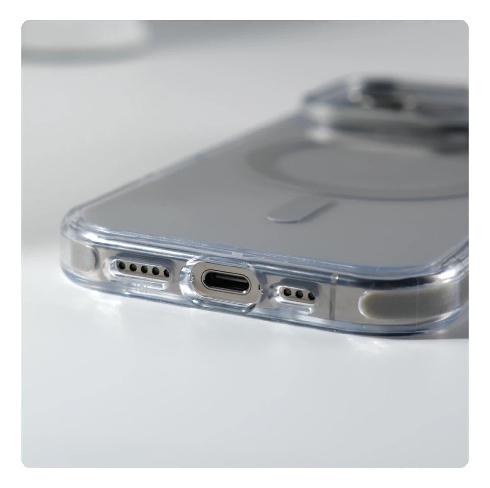 Luxury Lens Holder Shockproof Magnetic Case For iPhone 16 15 14 Plus 13 12 17 Pro Max 17Air 16e Magsafe Fashion Clear Cover