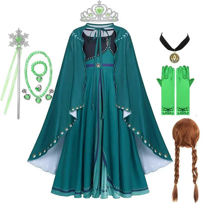 Frozen Snow Queen Elsa Anna Dresses for Girls Costumes Kids Cosplay Princess Children Gowns Clothes Party Dresses Outfits
