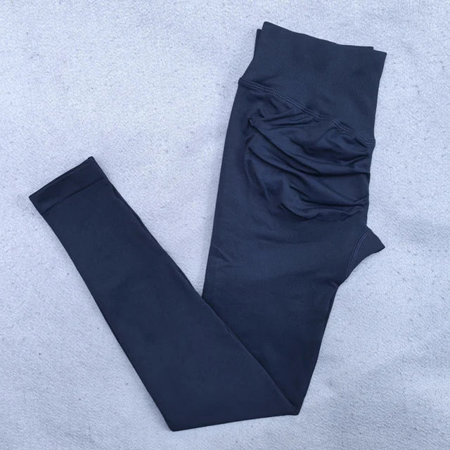 Legging Set Seamless Yoga Set Women Sportswear Scrunch Bum Gym Leggings Halter Sports Bra 2 Piece Workout Clothes