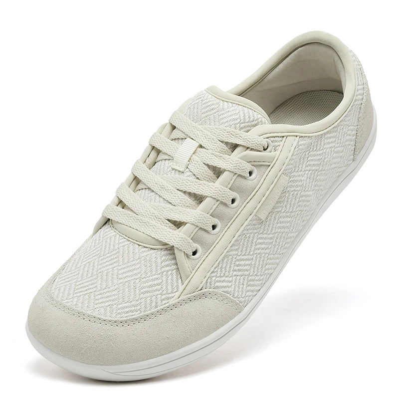 Barefoot Shoes Mens Womens | Zero Drop | Wide Toe | Minimalist Cowhide Leather Lace Up Fashion Sneakers