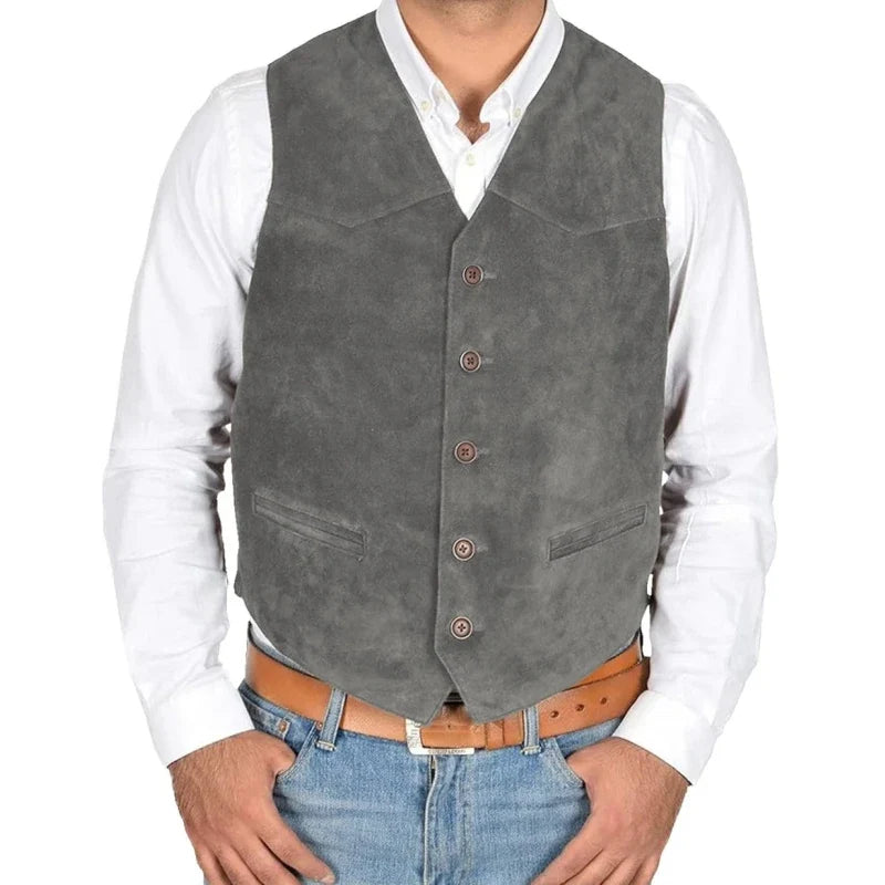 Men Vest Black Single Solid Button Frosted Velvet Waistcoat For Banquet Birthday Wedding Business Work Daily Set Men Suit Vest