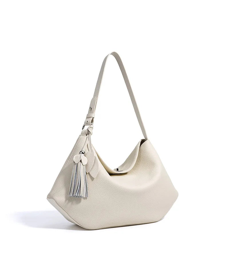 2026 Hot Top Grain Leather Spacious Tote Bag Fashionable Underarm Single Shoulder Crossbody Bag Women Chic Shopping Hobo Handbag