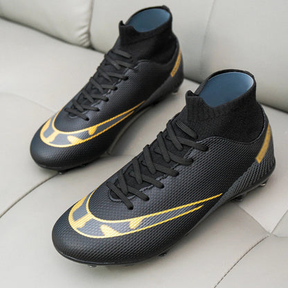 Premium high-top football shoes FG long studs and TF short studs, suitable for both men and women, offer comfort. Sole spikes