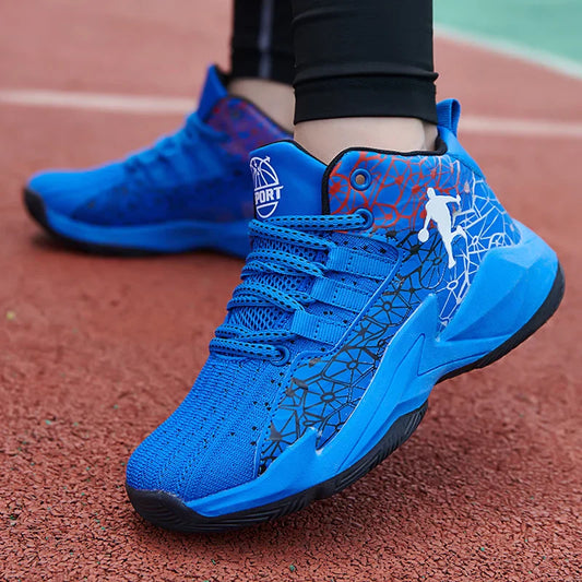 Classic Boys Basketball Shoes Kids Sneakers Fashion Tennis Kid Sport Shoes Outdoor Non-Slip Trainer Children School Basketball
