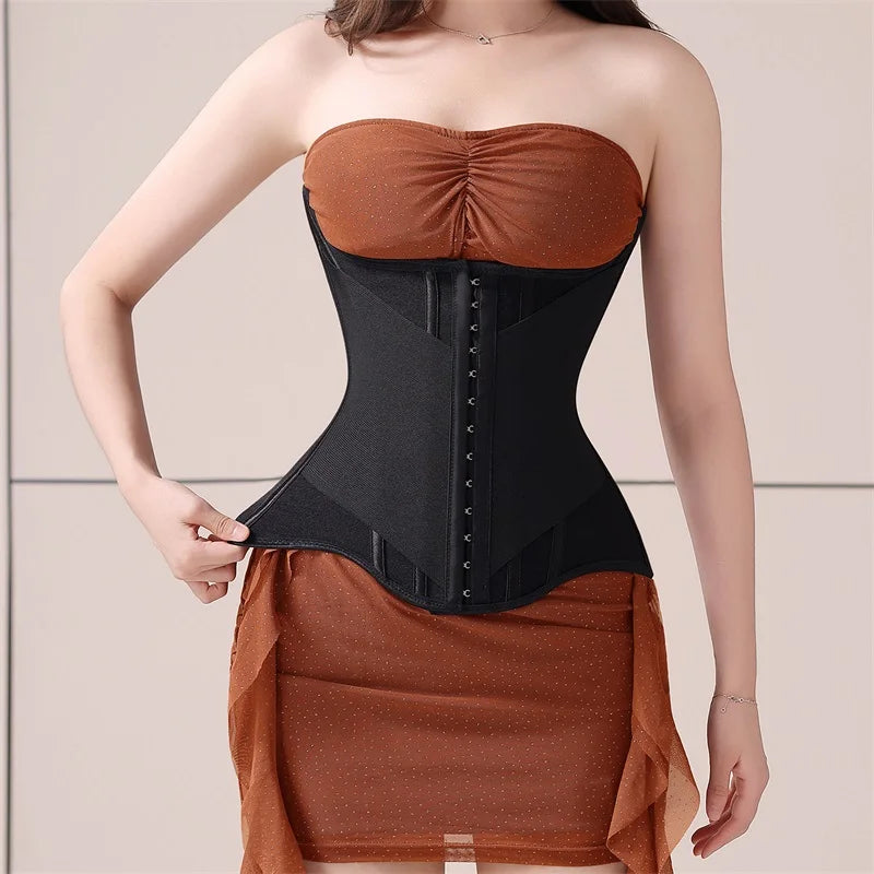 U-shaped Waist Trainer Corset Women Buttoned Shapers Breast Lifted Waist Trainer Steel Bone Slimming Womens Body Shapewear