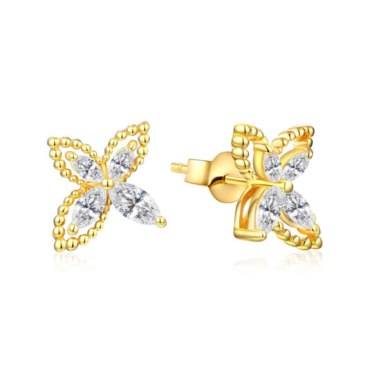 D VVS1 Luxulry Moissanite Earrings for Women Real 925 Sterling Silver Passed Diamond Tester Stud Earrings Anniversary
