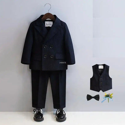 Kids 1 Year Black Birthday Dress Baby Boys Beautiful Photograph Suit Children Wedding Performance Piano Party Blazer Tuxedo Wear