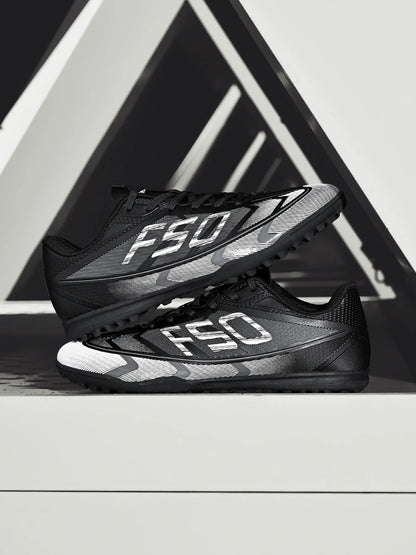 Breathable TF Soccer Shoes Men Women Kids PU+Fabric Non-Slip Wear-Resistant Rubber Sole Training Shoes