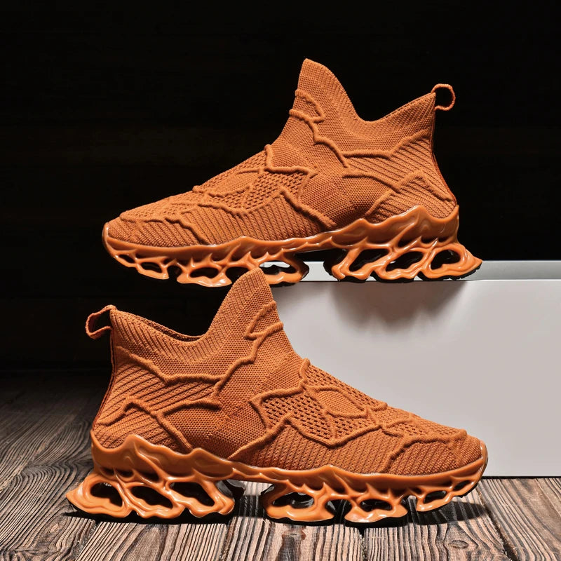 Men's Blade Type Shoes Breathable Shock Absorption Running Shoes  Non-Slip Shoes For Jogging Tennis Gym Casual Walking Sneakers