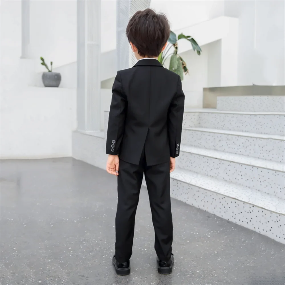 High Quality Child Printed Gilt Stamped Suit Set For Catwalk Performance Graceful Boys Suits New Year Christmas Party